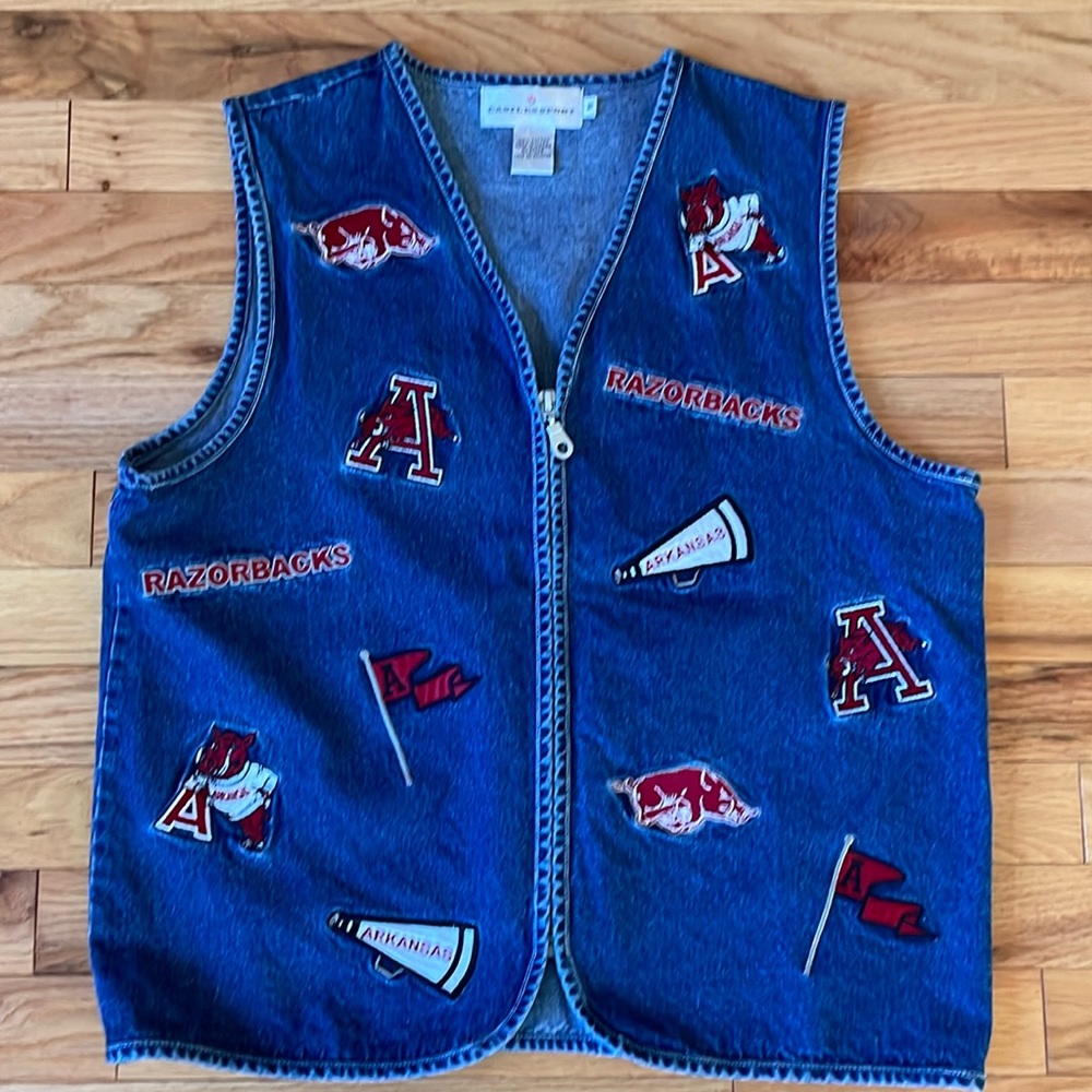 Arkansas Razorback Denim Vest